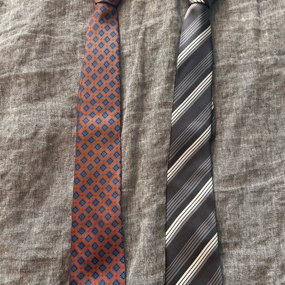 Elegant Men's Tie Set - Blue and Gray